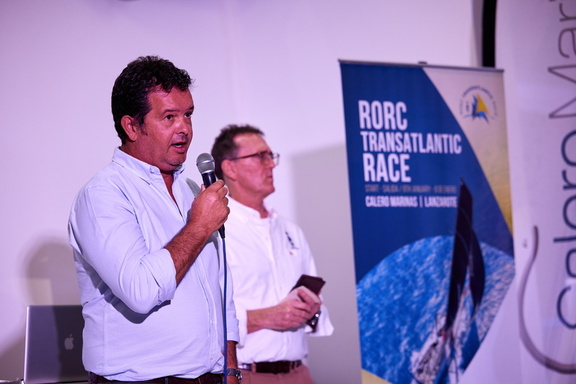 Welcoming the competitors to the race, Felipe Brito, Vice-President of Real Club Náutico de Arrecife (RCNA)