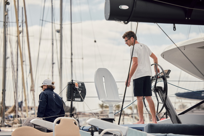 Tosca, sailed by Ken Howery and Alex Thomson, arrives in Lanzarote