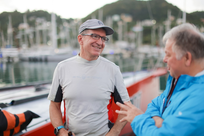 Will Oxley, navigator of Comanche, with the RORC roving reporter, Louay Habib