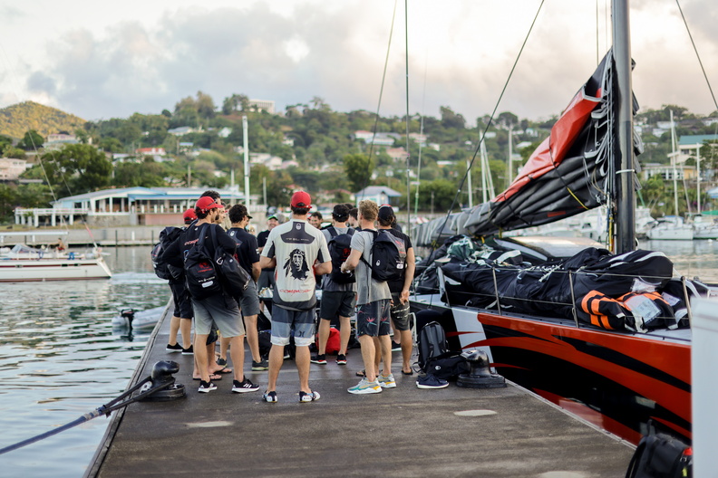 Comanche crew disembark in Grenada