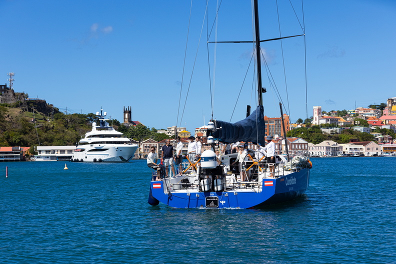 Sisi arrives in the Port Louis marina in Grenada