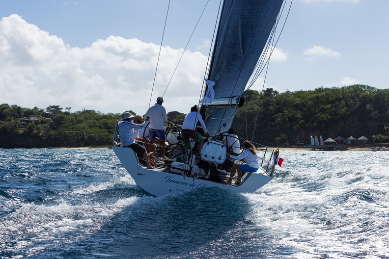 Tonnerre De Glen makes way towards Grenada and the welcome finish of the race