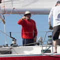 Ross Applebey on board his Oyster 48, Scarlet Oyster