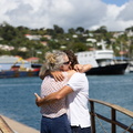 Hugs in Grenada for the crew of Juno