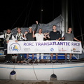Equinoccio crew celebrates finishing the race