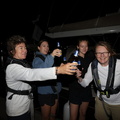 Diana's crew enjoy a well-earned beer