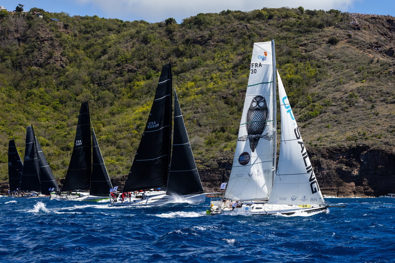 Morgane Ursault Poupon's Class40 Up Sailing leads Privateer and Daguet 3 among others