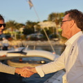RORC CEO Jeremy Wilton greets Brian Thompson