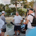 The press descends upon the dock to talk to the new record-holder Jason Carroll