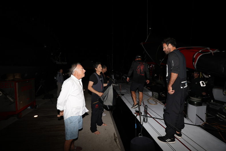 Antigua-based Carlo Falcone welcomes the boat on which his son sails