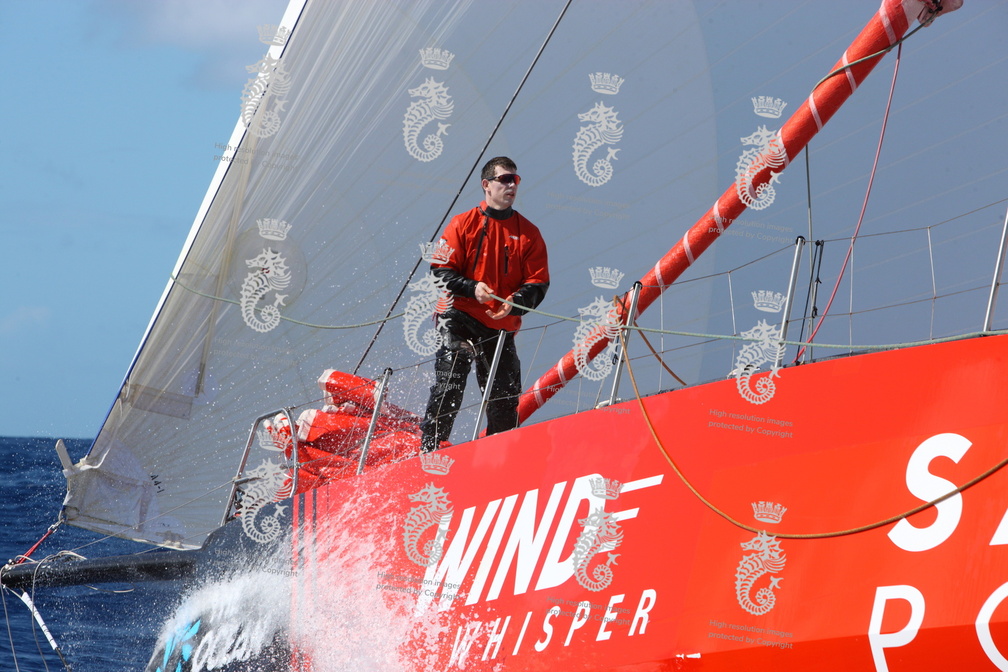 Robert Gwozdz's VO65 Groovederci Racing-Sailing, skippered by Deneen Demourkas