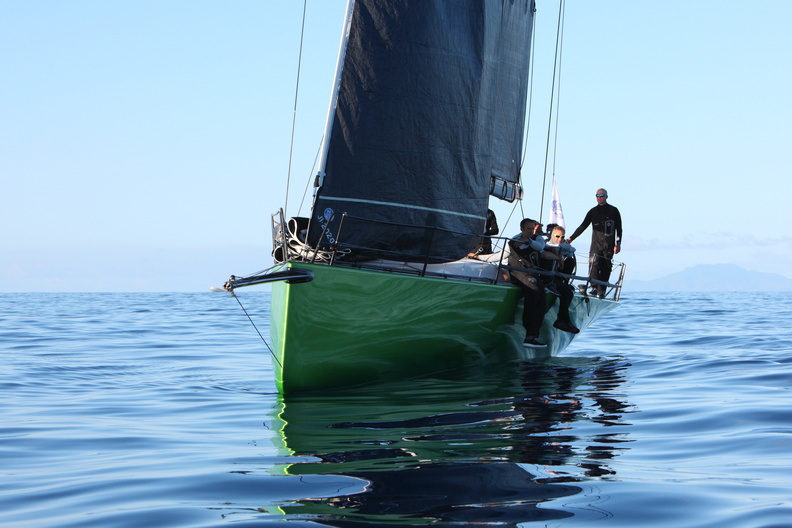 Daguet 3, Ker 46 sailed by Frederic Puzin arrives back in Antigua 