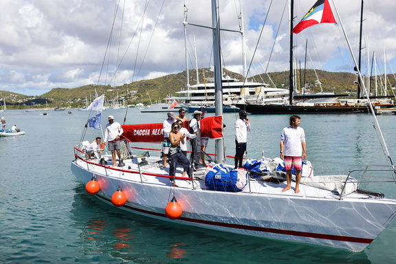 Caccia Alla Volpe arrives back in Antigua