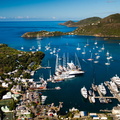 Beautiful views of Antigua and its English and Falmouth Harbours