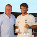 Maserati's skipper Giovanni Soldini collects his prize for 1st MOCRA