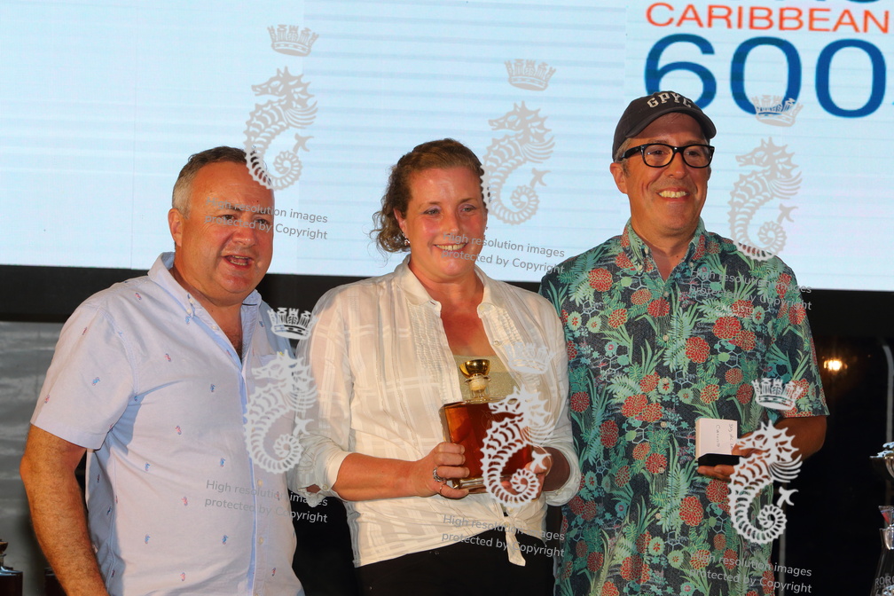 Callisto - Pac52 sailed by Jim and Kate Murray - collects their medallion for 3rd in IRC Zero
