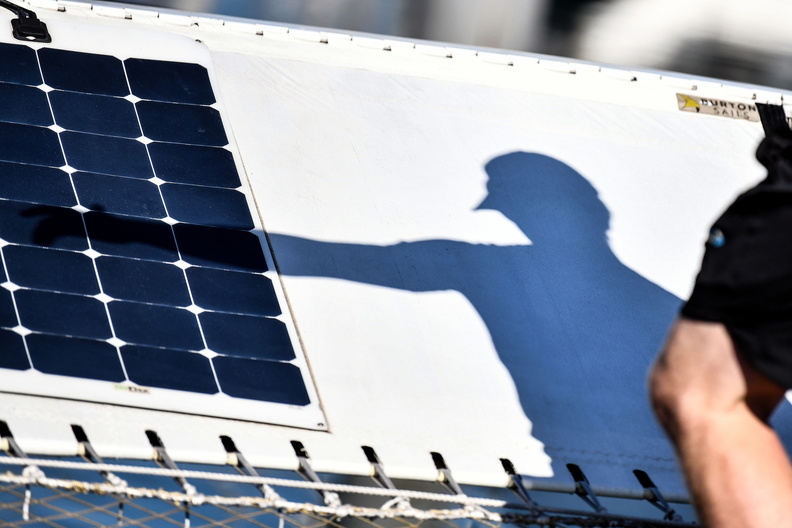 On board Frank Slootman's MOOD70 Snowflake, skippered by Gavin Brady