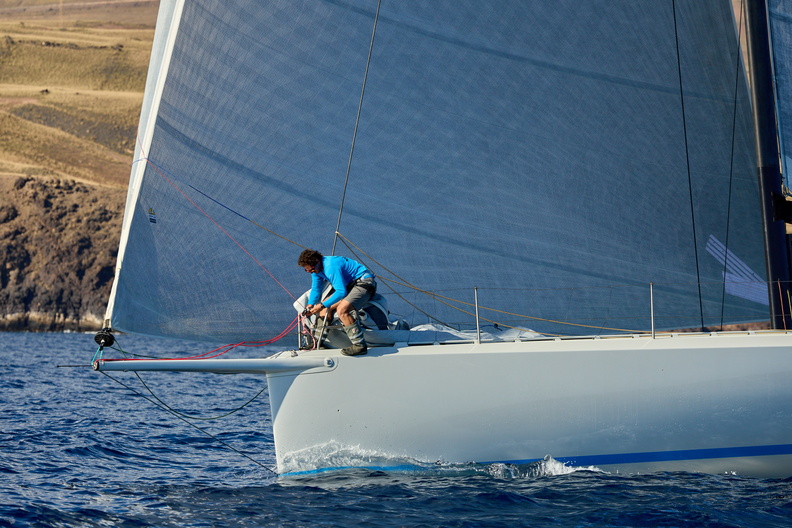 On the bow of Black Pearl, Botin 56 sailed by Stefan Jentzsch