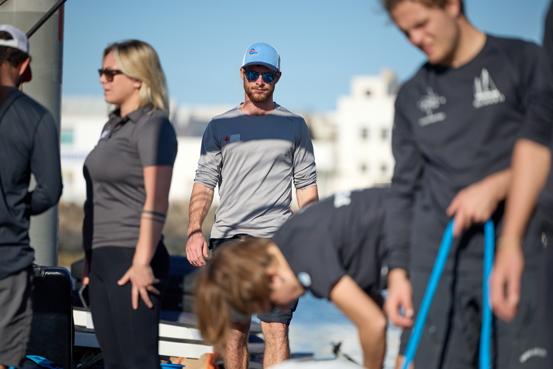Pen Duick's crew prepare the yacht