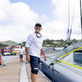 Loick Peyron by his ride for the race
