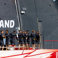 Congratulations and celebrations on board I Love Poland at the end of the race