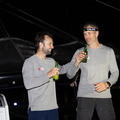 Scott Shawyer & Alan Roberts enjoy their beers after the end of a long race