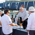 Louay Habib, RORC Racing Manager Steve Cole and Andrew McIrvine chat to Eric de Turckheim