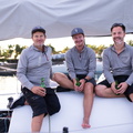Rafale crew enjoy their hard-earned beers at the end of the race