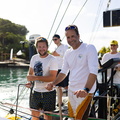 Smiles on board Green Dragon, at the end of a good race