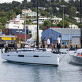 Safe in Port Louis Marina, Grenada, Pata Negra prepare to dock