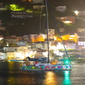 Akilaria 40 Sabre II finish under the bright lights of Port Louis at night