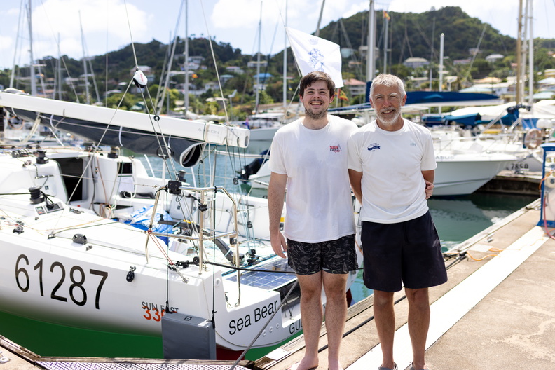 Father and son doublehanded team Peter and Duncan Bacon of second-placed in IRC One Sea Bear