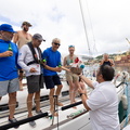RORC Racing Manager Steve Cole welcomes the crew of EH01