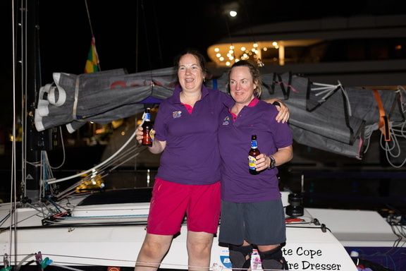 Co-skippers of Purple Mist, Kate Cope and Claire Dresser