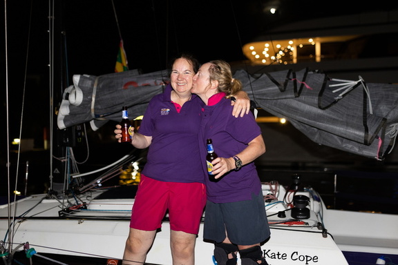 Co-skippers of Purple Mist, Kate Cope and Claire Dresser