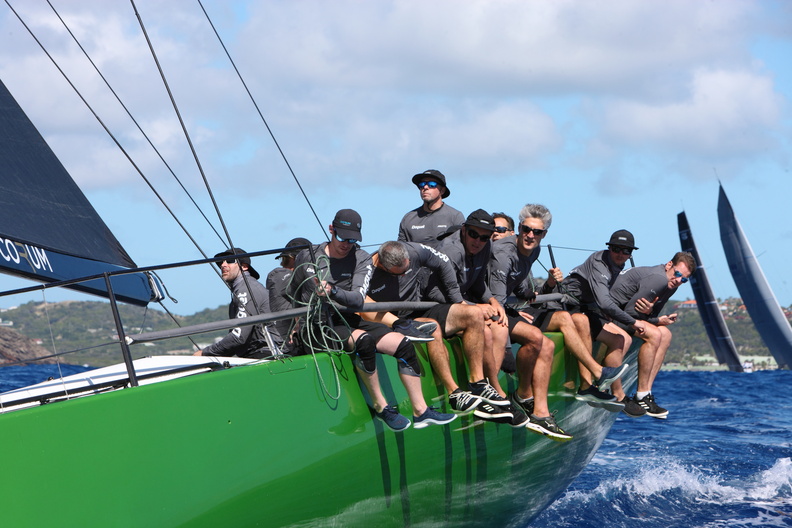 Crew are all out hiking on board Frederic Puzin's Daguet 3 - Corum