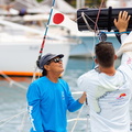 Bernie Evan-Wong checks his yacht