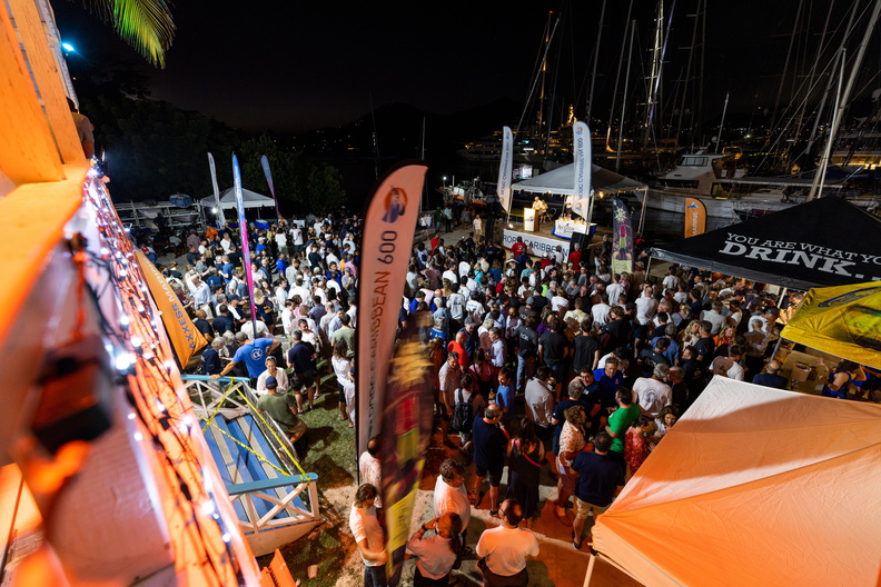 The competitors gather at the Antigua Yacht Club for the opening party