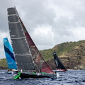 Emerald Racing Team's VO70 Hypr with VO65s Wind Whisper and Sisi behind