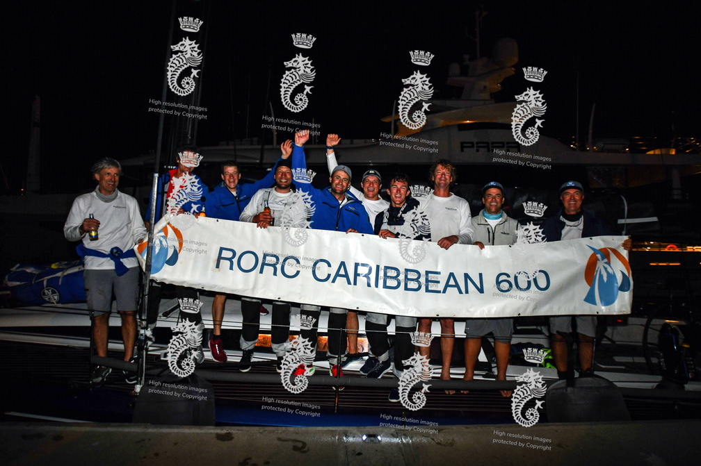 Balthasar crew pose with the race banner