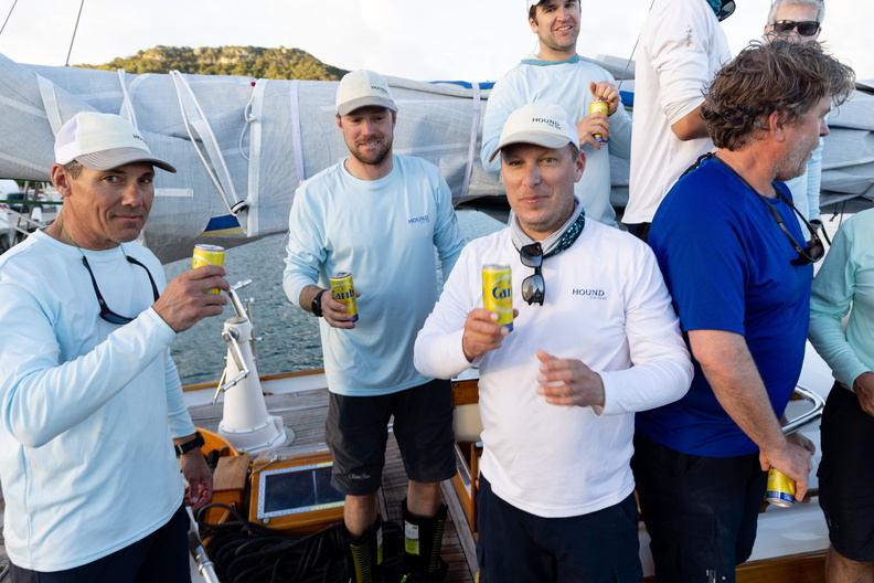 Hound enjoy their beers after a long race
