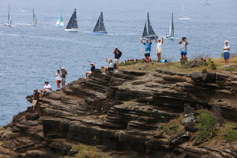 Watching the start from the clifftops of the Towers of Hercules