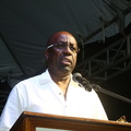 Antiguan dignitaries address the crowds