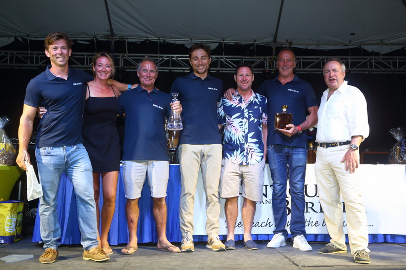 Team Zoulou collect their prize for 1st multihull to finish and 3rd in Multihull class