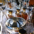 The silverware on display