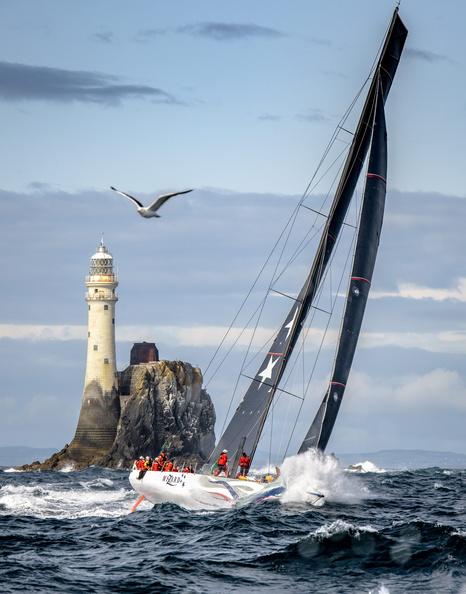 Wizard, Sail no: USA70000, Class: IRC Zero, Owner: David and Peter Askew, Sailed by: Charlie Enright, Type: Volvo Open 70