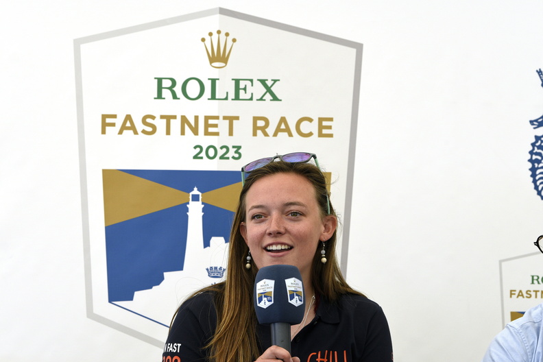 Rolex Fastnet Race 202321 July 2023 Press Conference and Skippers BriefingEllie DriverPhoto Rick Tomlinson