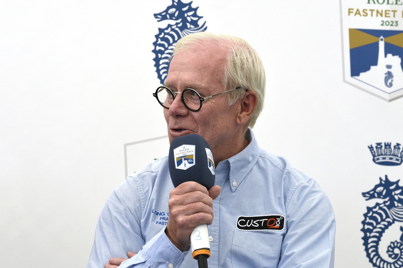 Rolex Fastnet Race 202321 July 2023 Press Conference and Skippers BriefingGery Trentesaux Long CourrierPhoto Rick Tomlinson