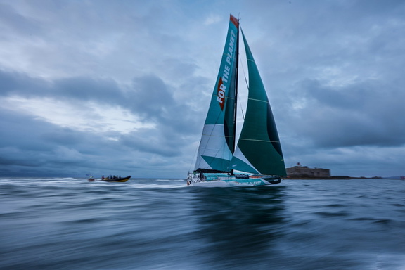 For the People, IMOCA skippered by Sam Goodchild finishes in Cherbourg-en-Cotentin