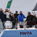 Pintia celebrate having finished the race to secure victory in IRC One